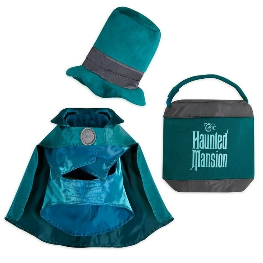Disney Haunted Mansion Hat Box Ghost Dog Costume Size Large, Like New.